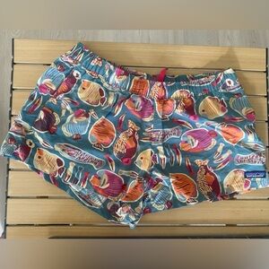 Patagonia Barely Baggies Wild Wrasse Wetland Blue Print